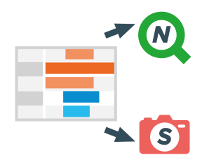 Export, NPrinting, and snapshots in a Qlik Sense Gantt chart