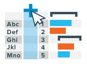 Measures as columns in Qlik Gantts